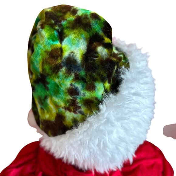 Handcrafted Tie-Dye Santa Hat Hippie Holiday Christmas Festive Winter - Picture 5 of 7